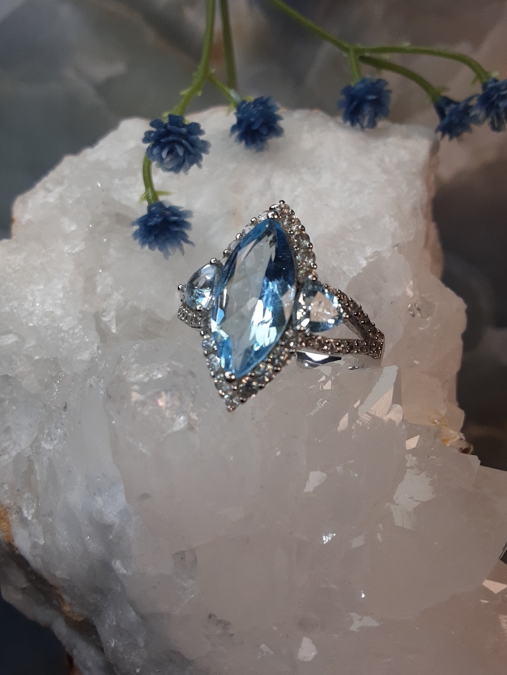 925 Blue Topaz Ring. PRICE IS FIRM.